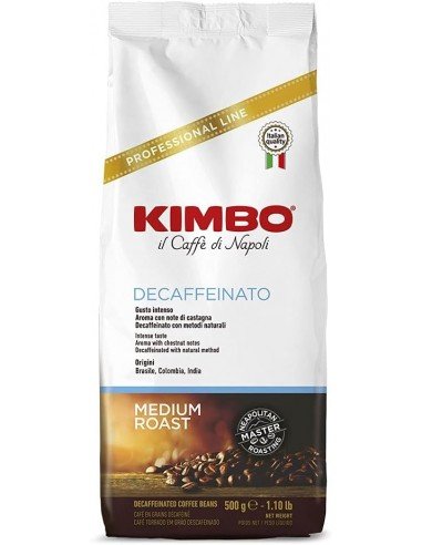 Compatibili 500g Grani Kimbo Espresso Miscela Decaffeinato
