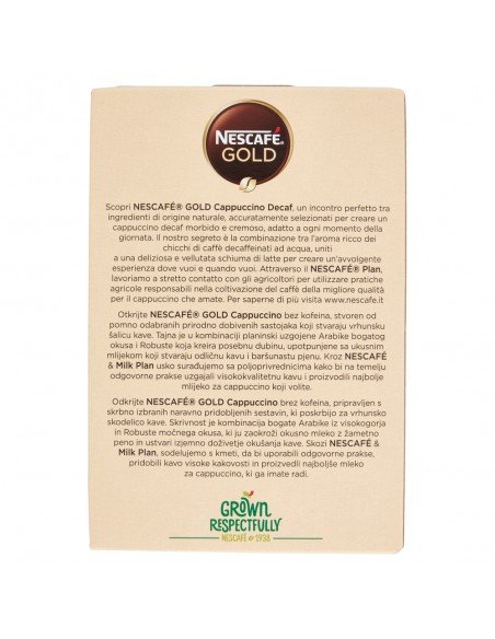 10 bustine Cappuccino Decaf Nescafè Gold