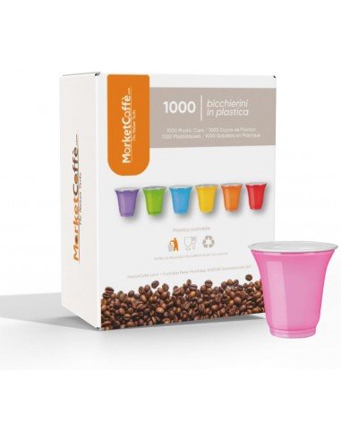 1000 PINK PLASTIC CUPS FOR DISPOSABLE COFFEE 70CC