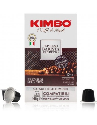 30 Capsule Nespresso Allu minio Kimbo Miscela Barista Ristretto