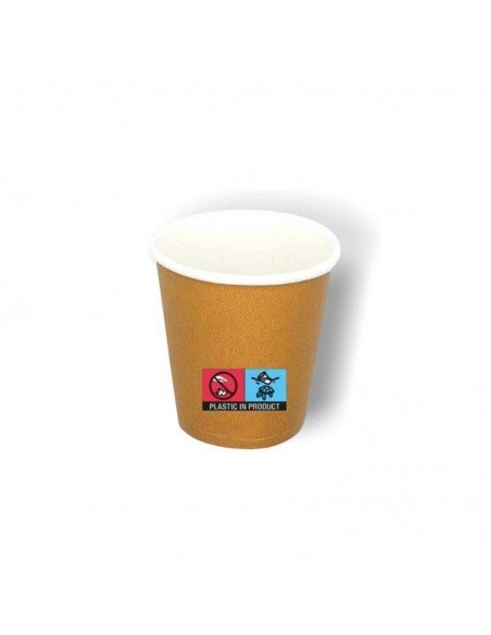 50 Bicchierini di Carta per Caffè 75ml - Avana