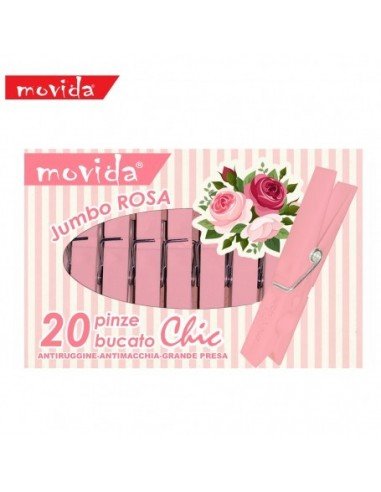 20 Mollette Bucato - Rosa