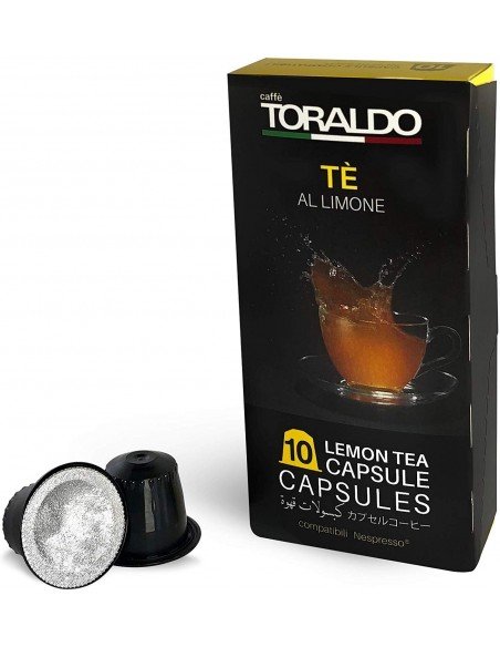 Compatibili 10 Capsule Nespresso Caffè Toraldo The al Limone