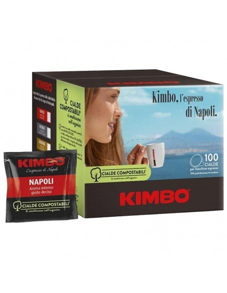 Compatibili 100 Cialde ESE 44mm Caffè Kimbo Espresso Napoli