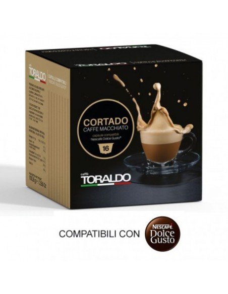 16 Kapseln Nescafé Dolce Gusto Kaffee Toraldo Cortado