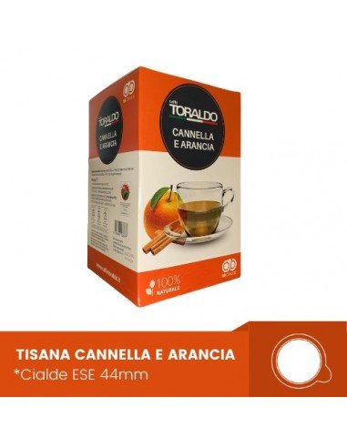 18 Cialde Caffè Toraldo Tisana Cannella e Arancia
