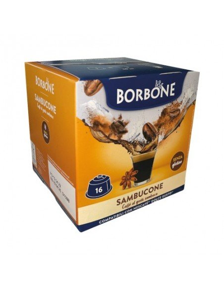 Compatible 16 Nescafe Dolce Gusto Borbone Sambucone Capsules
