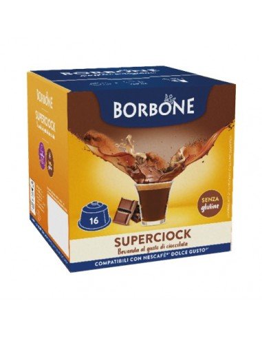 Compatible 16 Nescafe Dolce Gusto Borbone Super Ciock Capsules