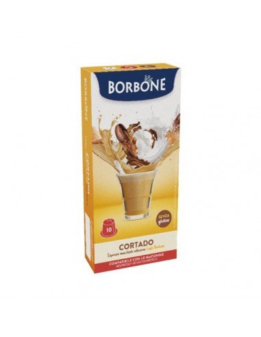 Kompatible 10 Kapseln Nespresso Borbone Cortado – Kaffee