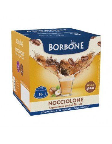 Compatible 16 Capsules Nescafe Dolce Gusto Bourbon Nocciolone