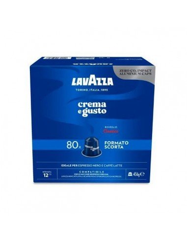 80 aluminum coffee caps of Lavazza Crema e Gusto Classico