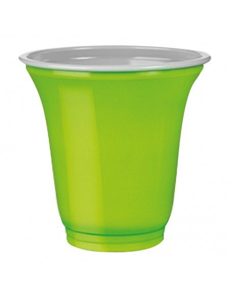 1000 GREEN PLASTIC CUPS FOR DISPOSABLE COFFEE 70CC