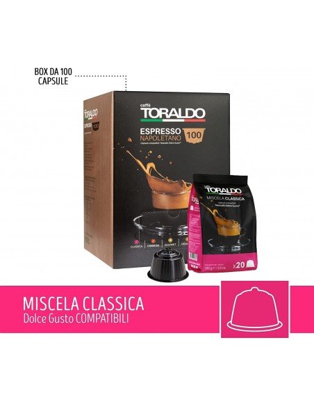 100 Dolce Gusto Toraldo Classic Blend Capsules