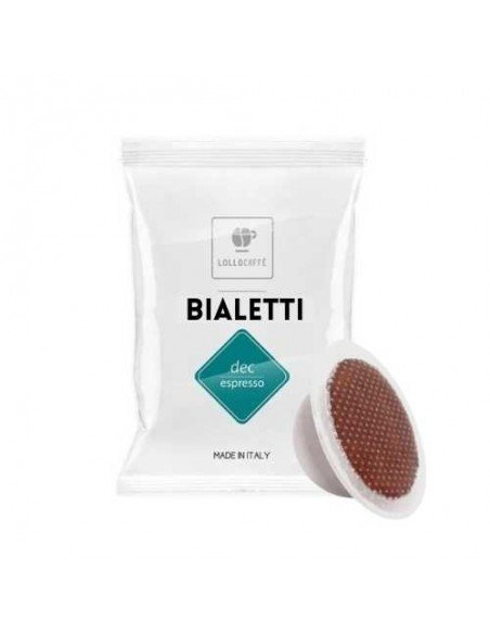 100 kompatible Kapseln Bialetti Coffee LOLLO Decaffeinato Dek